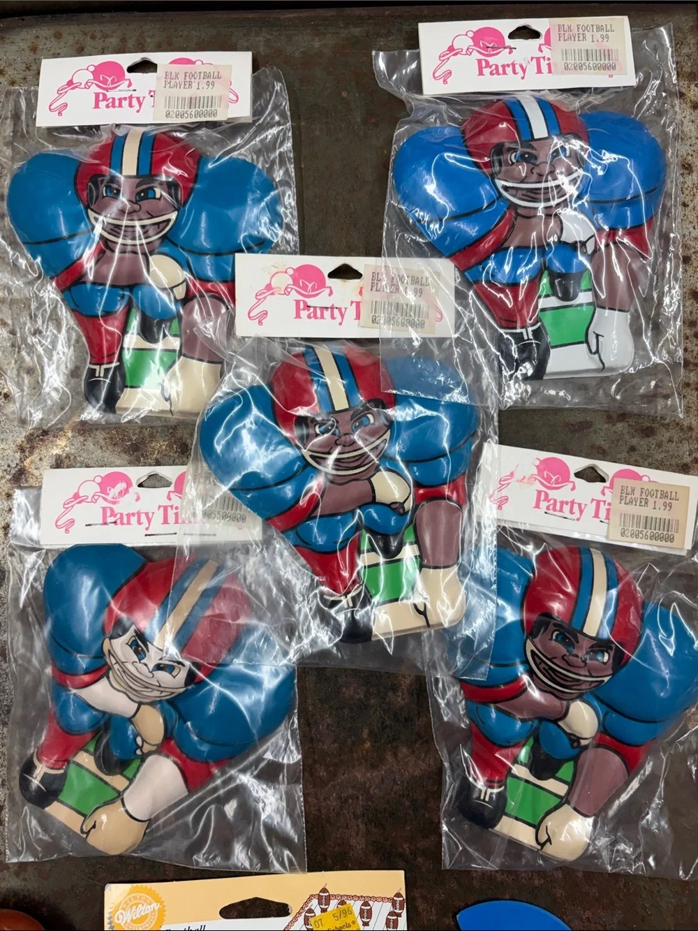 VTG Football Party Decoration Cake Topper Bundle 18 Pcs.  Various Conditions